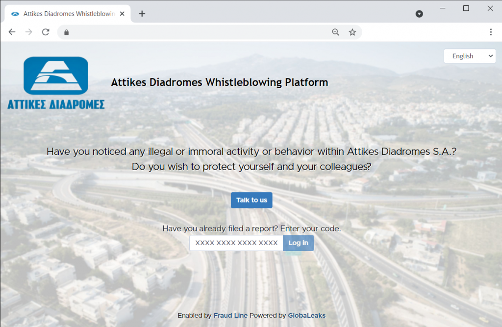 Complete whistleblowing services for Attikes Diadromes SA